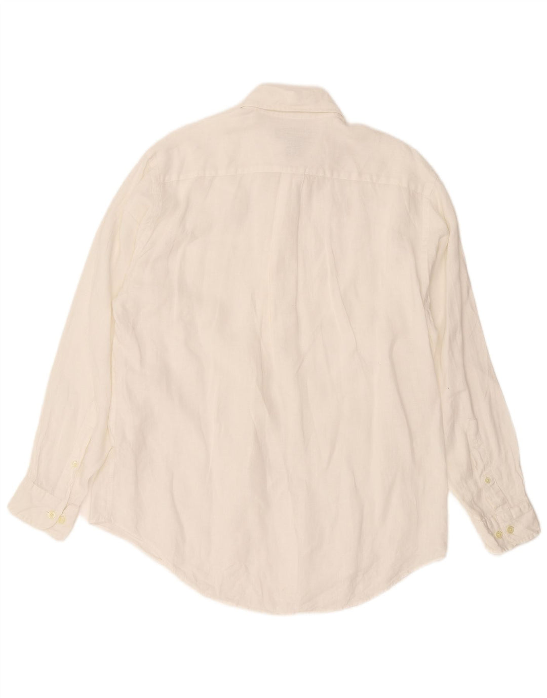 Camisa masculina Brooks Brothers linho branco médio