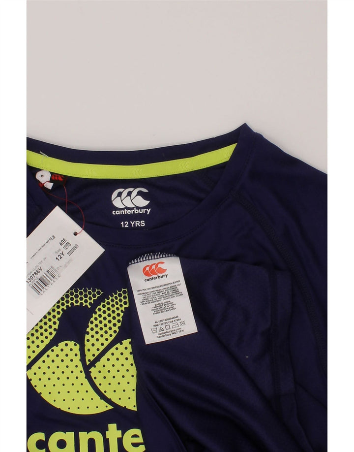 Camiseta gráfica Canterbury Boys 11-12 anos poliéster roxo