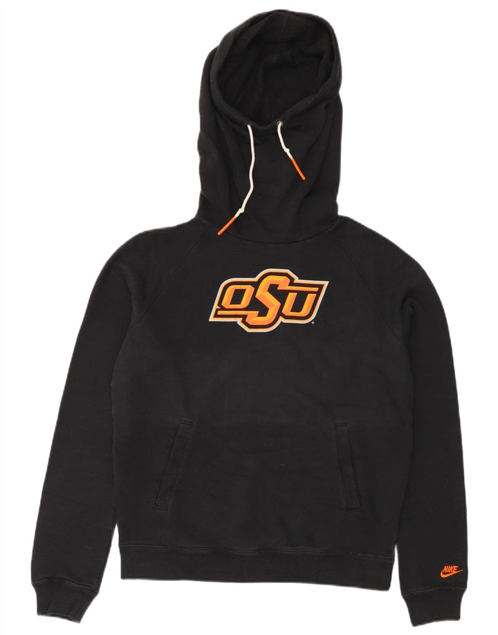 Jumper com capuz gráfico feminino NIKE UK 14 médio preto algodão