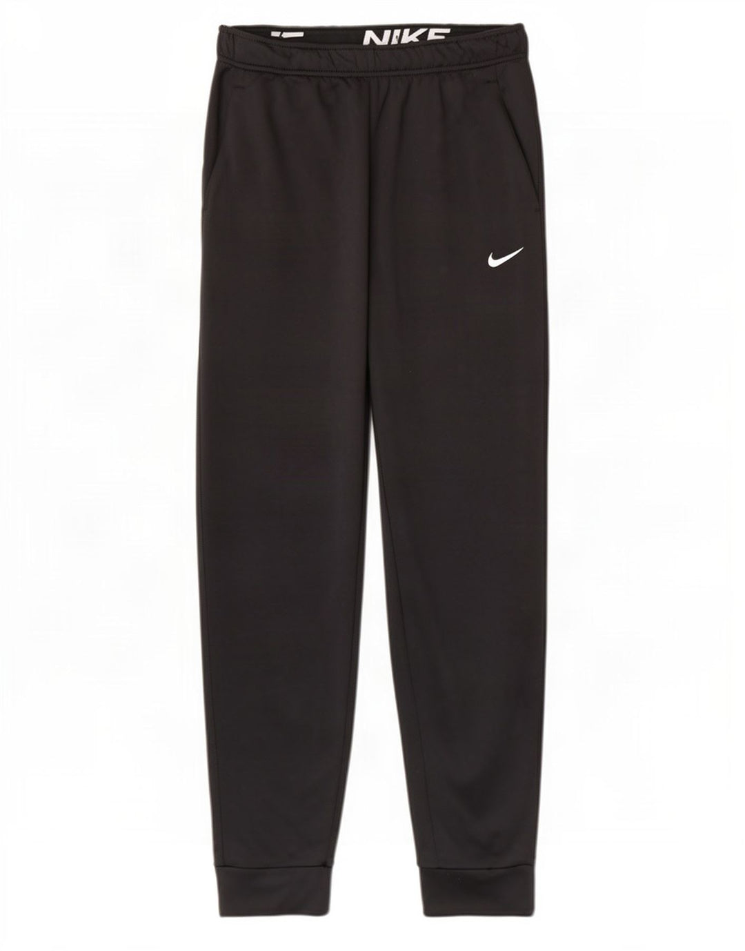 Calça esportiva masculina Nike Therma-Fit, calça jogger grande preta de poliéster