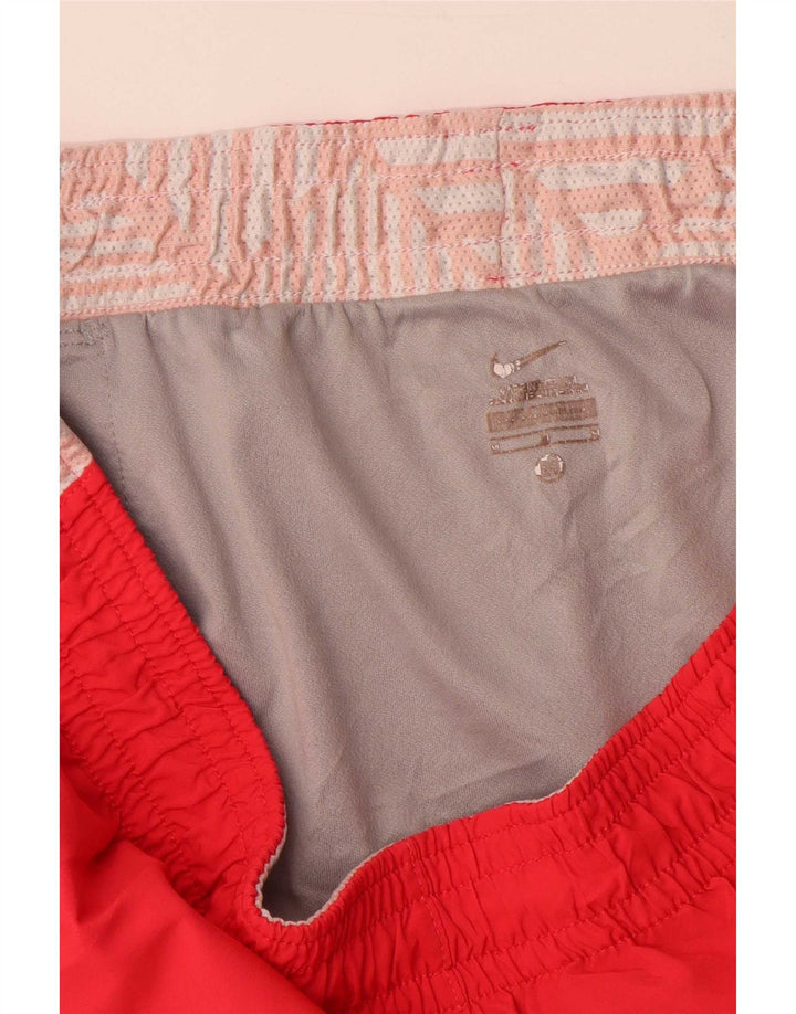 Shorts esportivos femininos Nike UK 14 médio vermelho colorblock poliéster