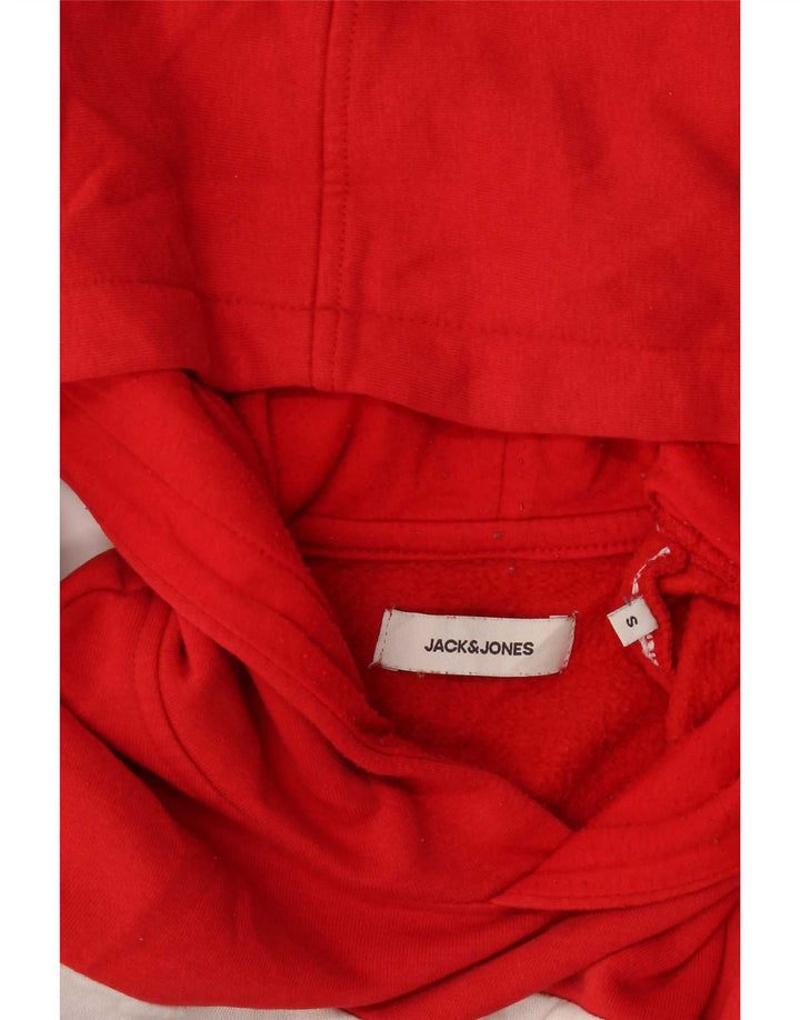 Jack & Jones moletom com capuz masculino gráfico pequeno bloco colorido multicolorido