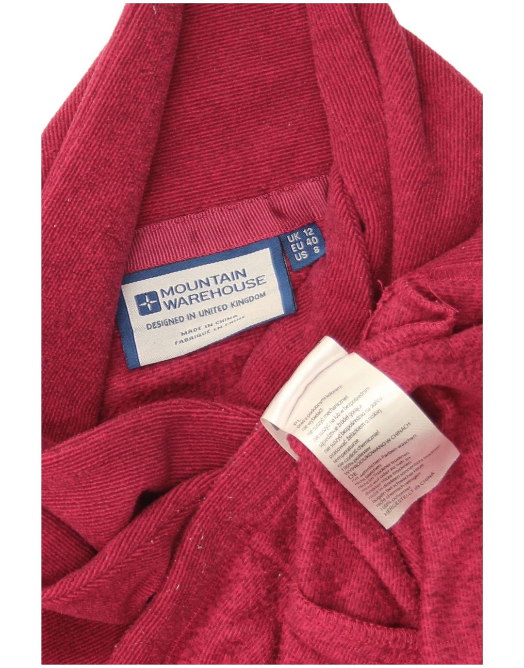 Mountain Warehouse Womens Fleece Jumper Reino Unido 12 Poliéster Vermelho Médio
