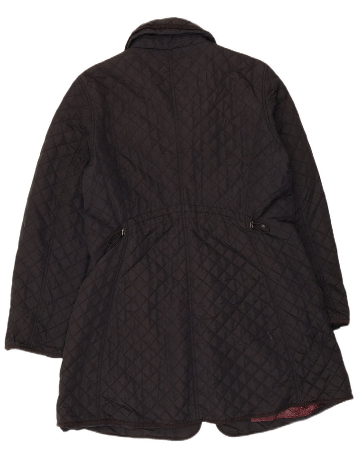 Sobretudo acolchoado feminino Hobbs UK 14 grande nylon preto