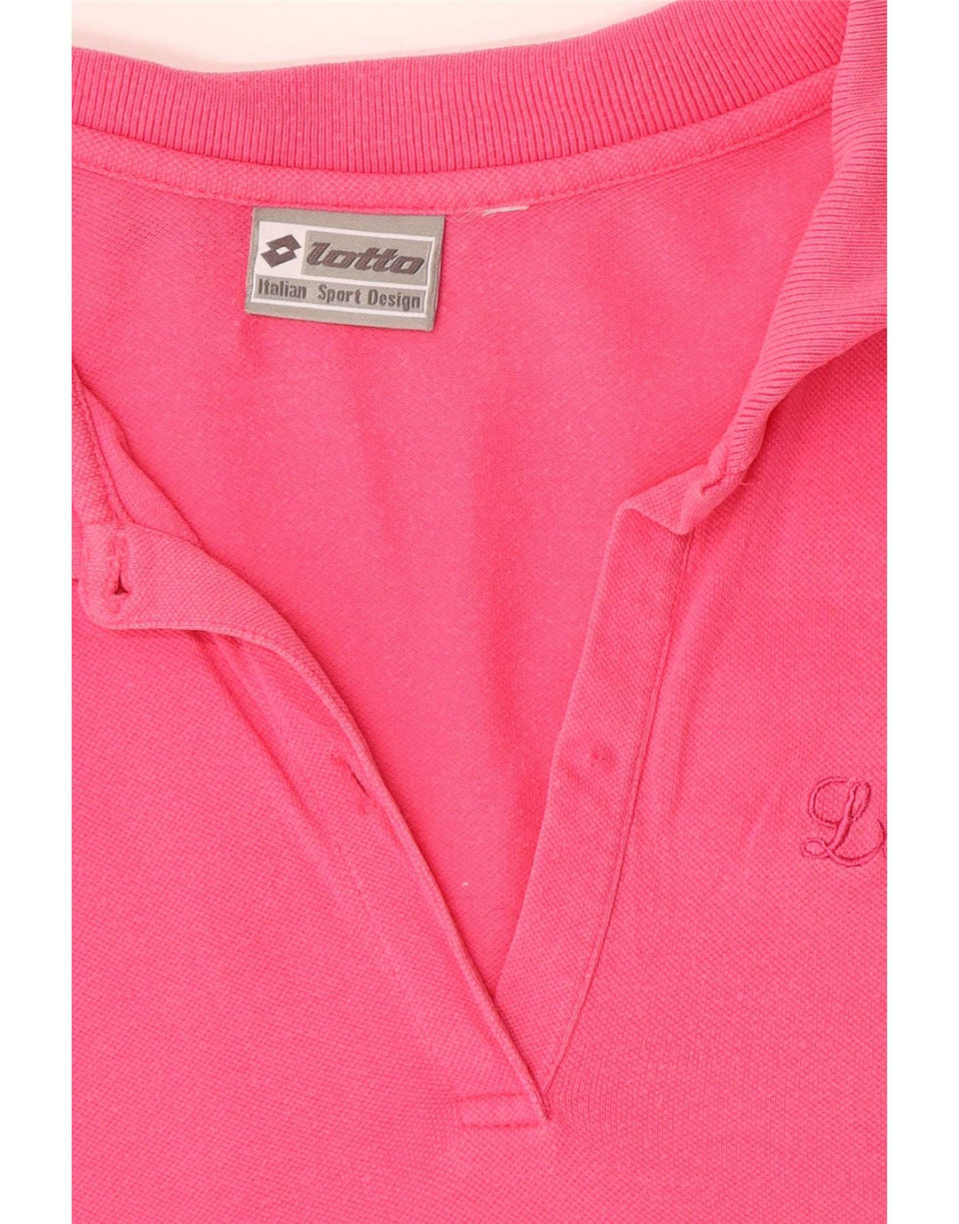 Camisa polo feminina Lotto rosa médio