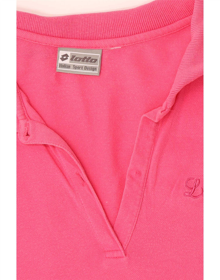 Camisa polo feminina Lotto rosa médio