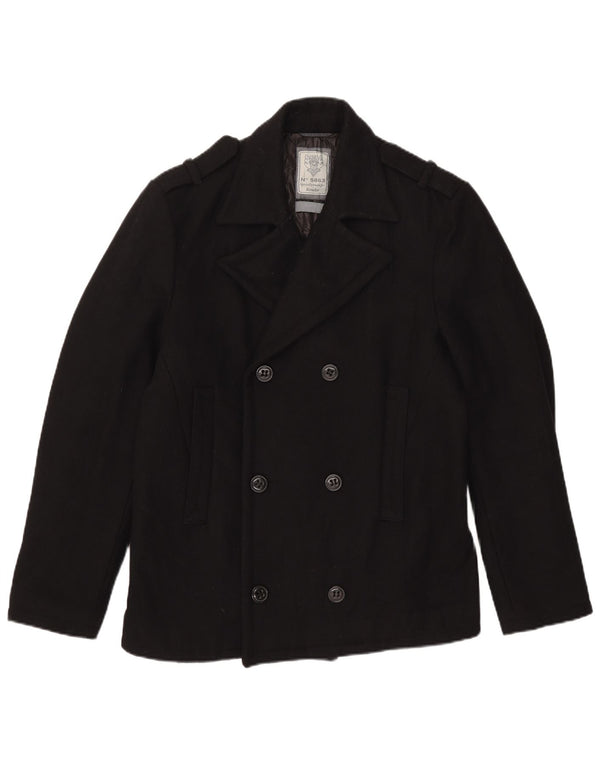 Casaco masculino Kruder Pea UK 40 grande lã preta