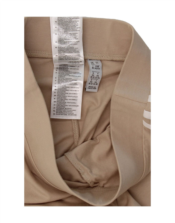 ADIDAS Womens Leggings UK 4/6 XS Beige Cotton Vintage Adidas and Second-Hand Adidas from Messina Hembry 