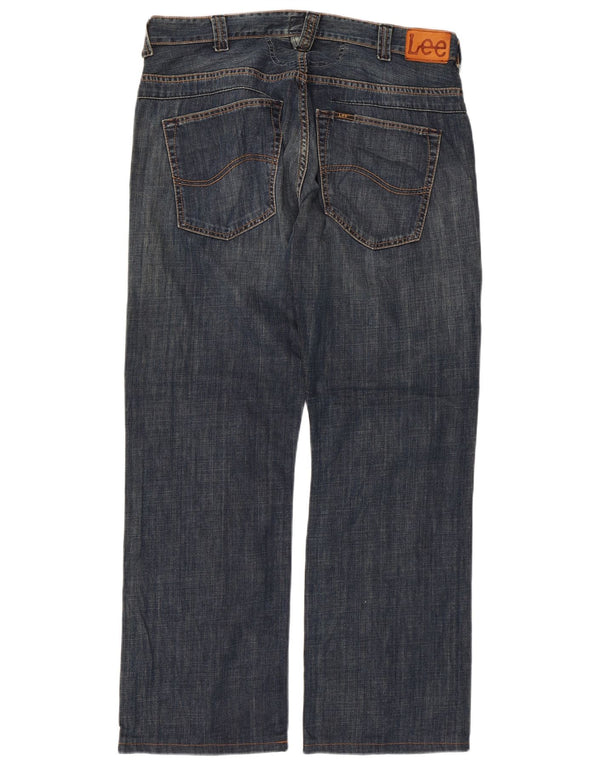 Lee Mens Knox Dart Straight Jeans W38 L31 Azul Algodão