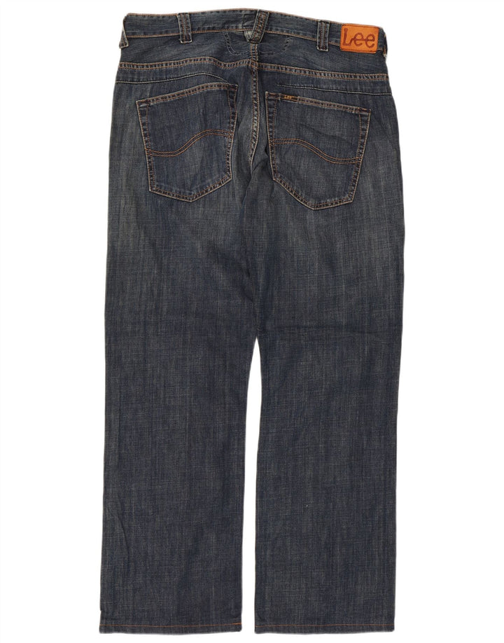 Lee Mens Knox Dart Straight Jeans W38 L31 Azul Algodão