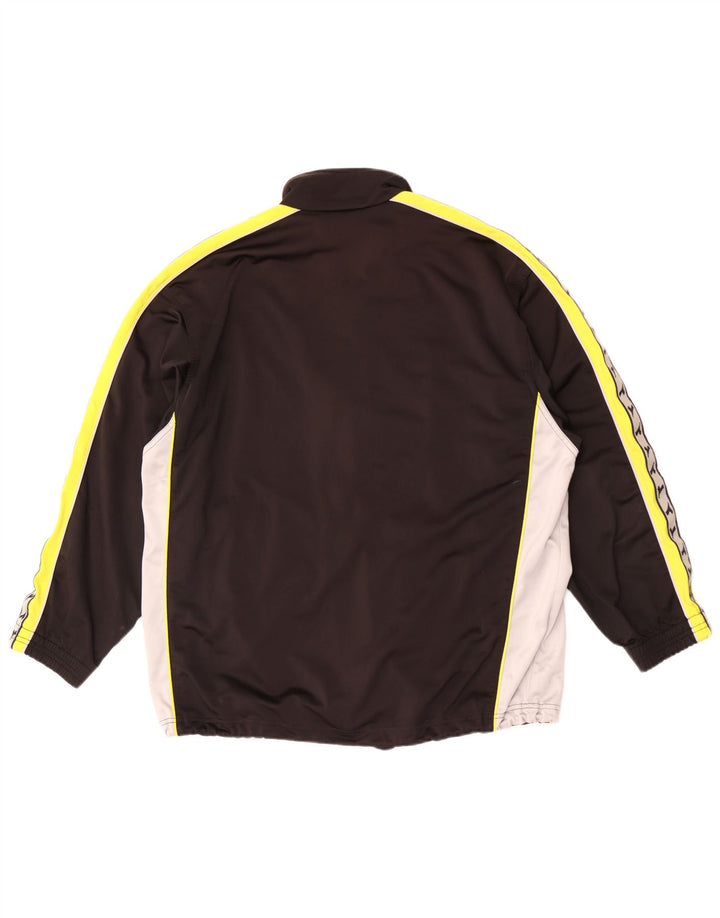 Diadora Mens Graphic Tracksuit Top Jacket UK 38 Medium Black Colourblock