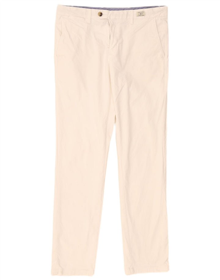 Tommy Hilfiger Mens Slim Chino Calças W34 L32 Branco
