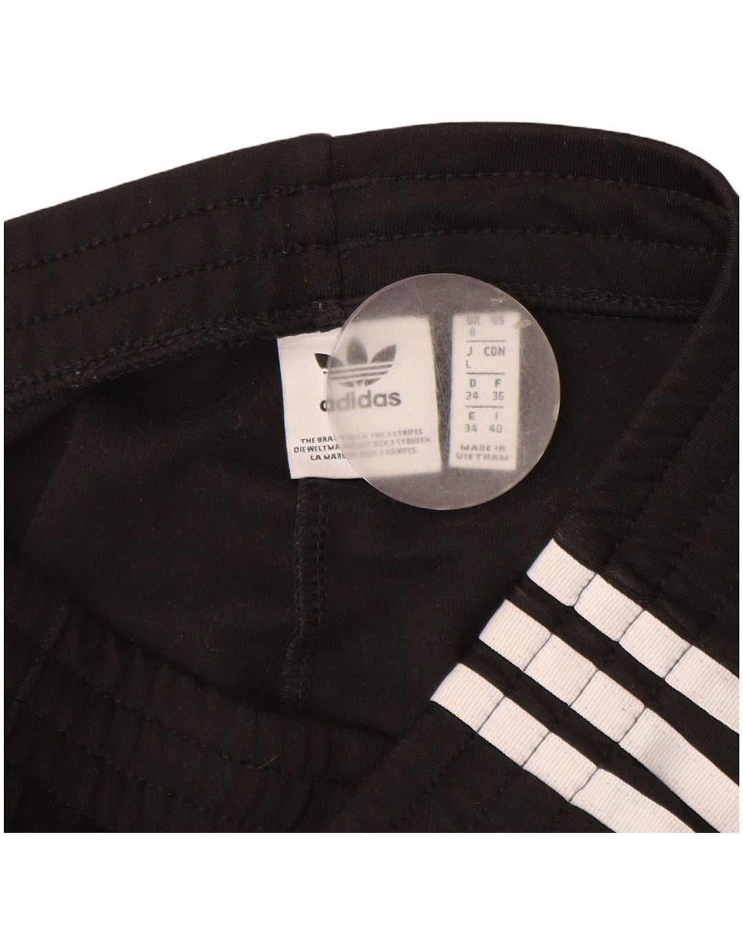 Calças de treino femininas Adidas UK 8 pequenas pretas