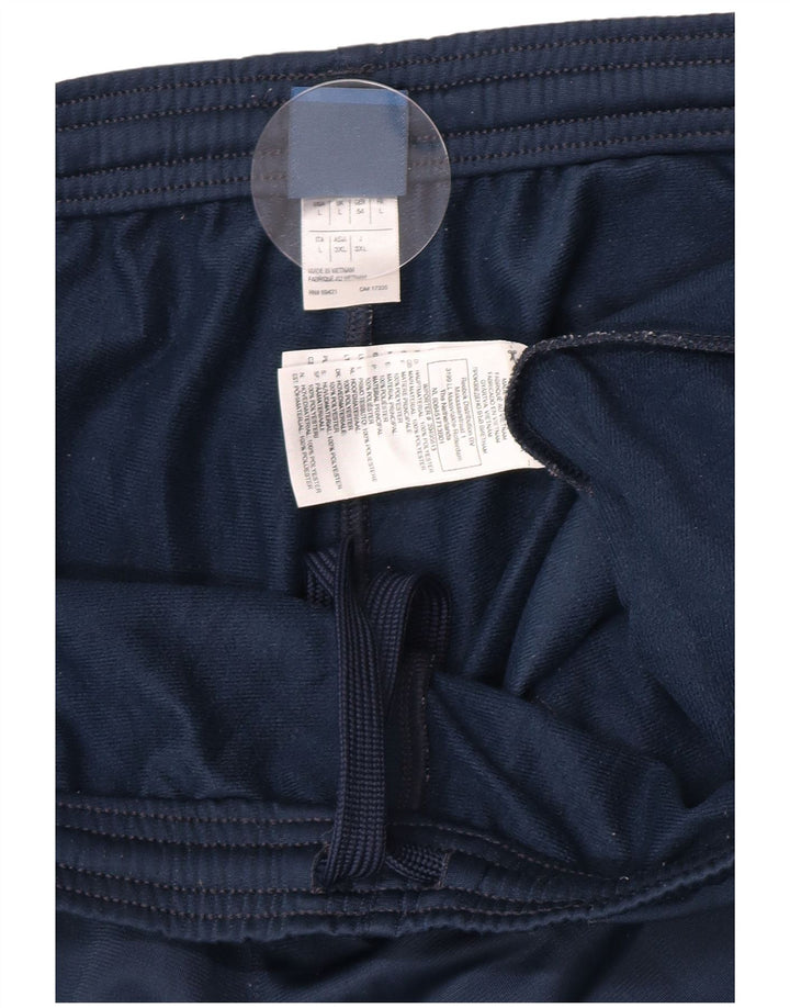 Calça de treino masculina Reebok grande poliéster azul marinho
