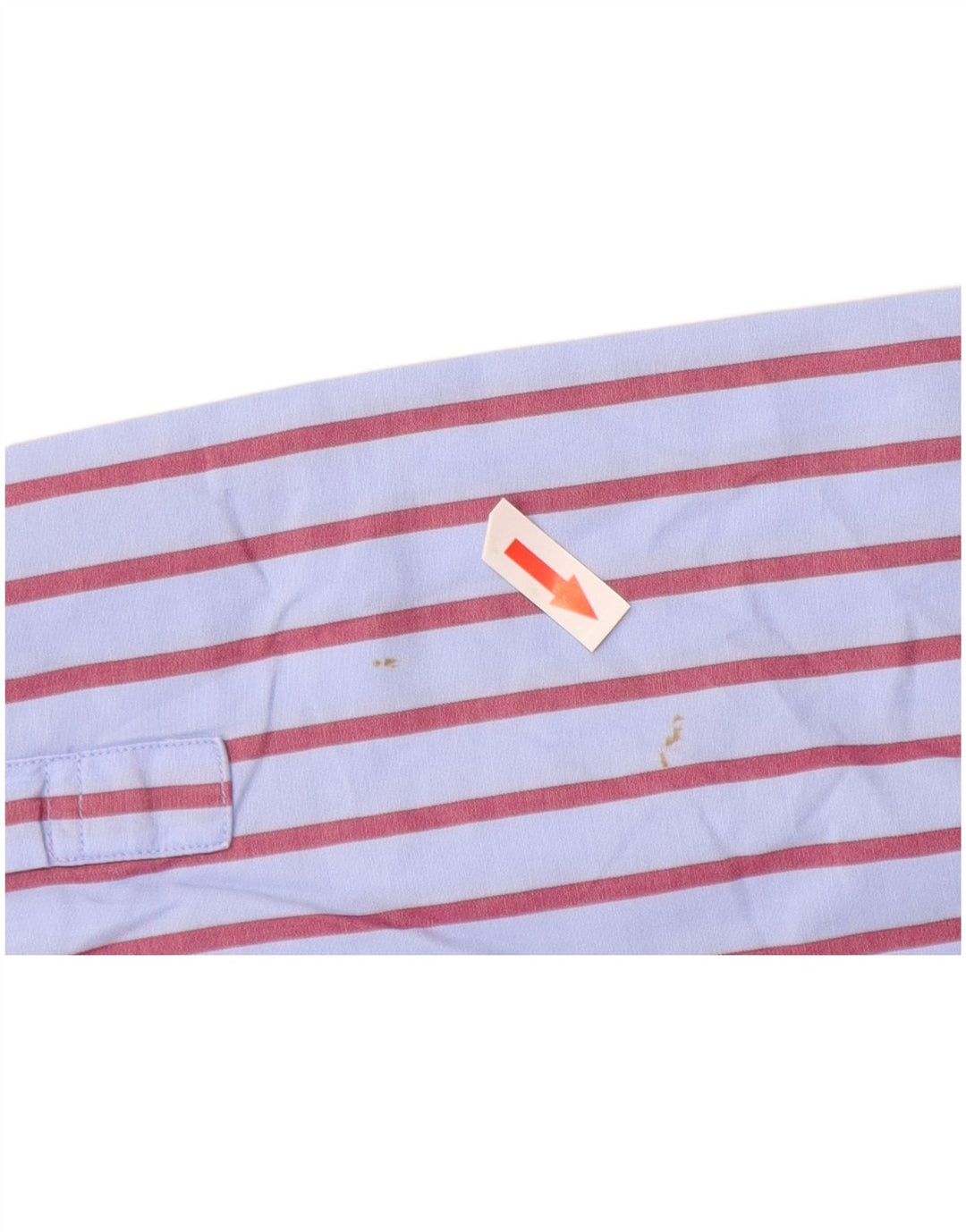 Camisa masculina Lacoste tamanho 41 grande algodão listrado azul