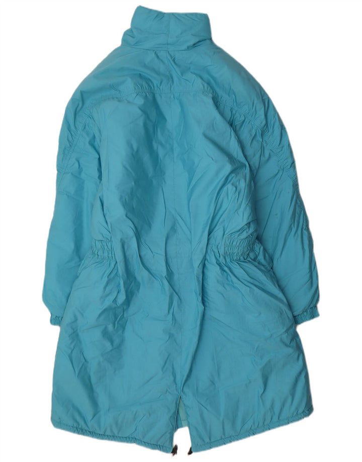 Casaco acolchoado oversized feminino vintage IT 38 XS azul poliamida