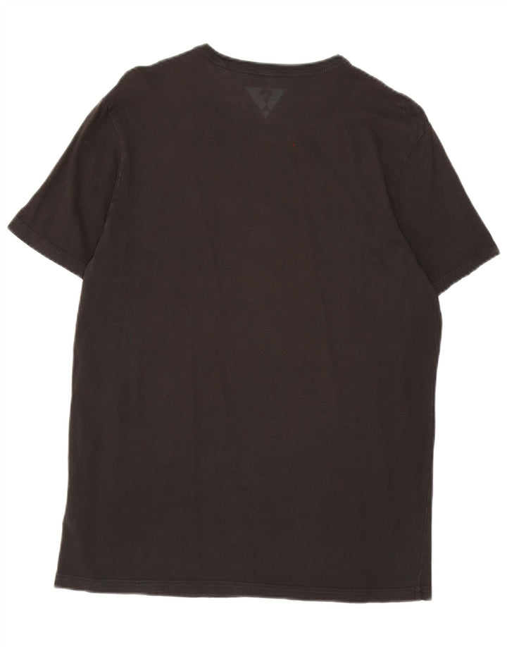 Guess Camiseta masculina gráfica Top médio algodão preto