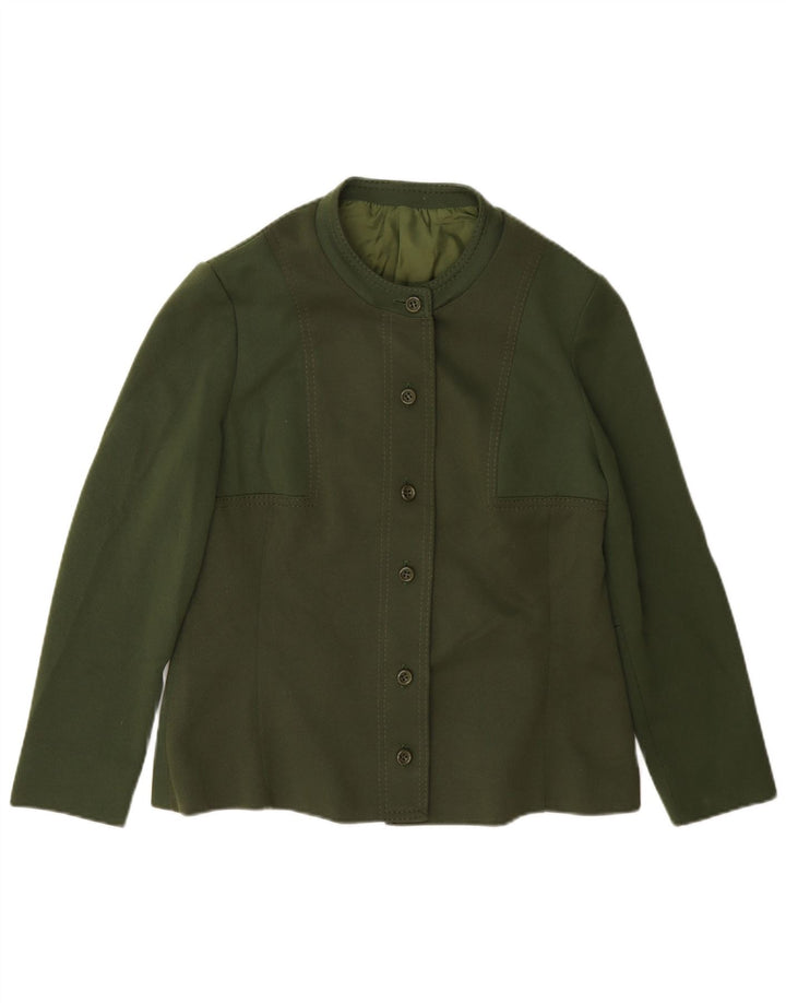 Jaqueta bomber feminina vintage UK 14 verde médio