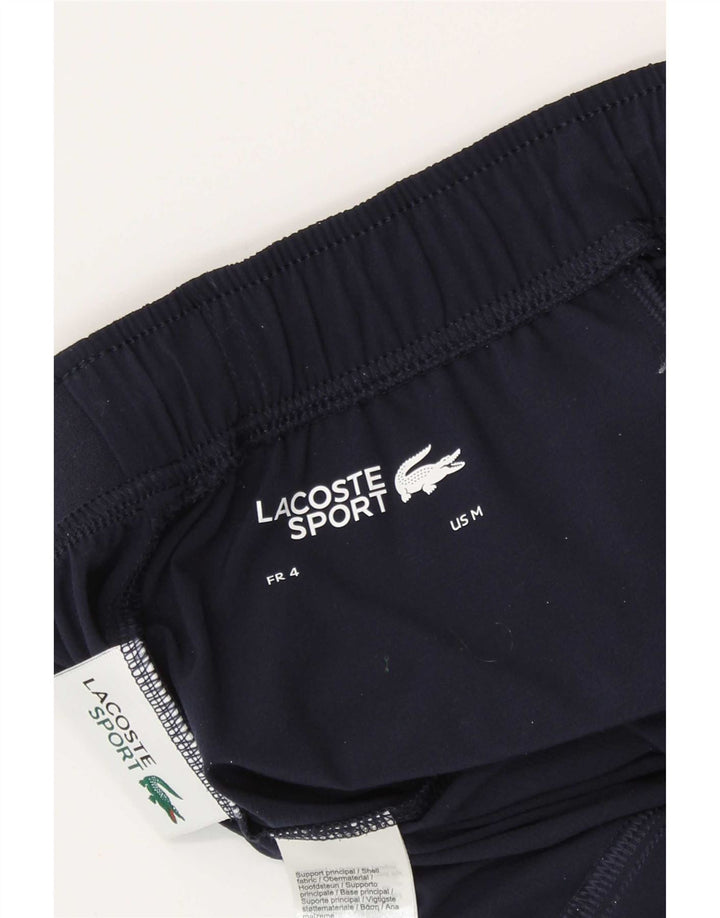 Shorts esportivos gráficos masculinos Lacoste tamanho 4 médio azul marinho poliéster