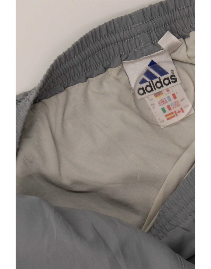 Shorts esportivos masculinos Adidas pequeno poliéster cinza