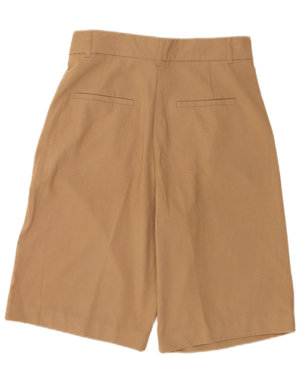 Zara Shorts Chino Feminino Cintura Alta Pegged Médio W28 Poliéster Marrom
