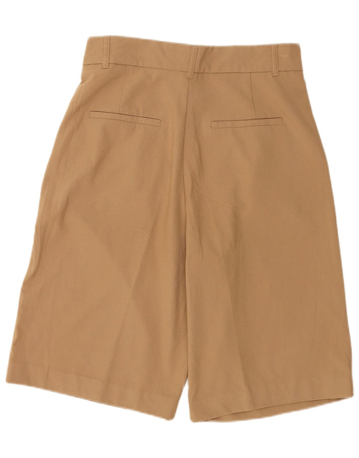 Zara Shorts Chino Feminino Cintura Alta Pegged Médio W28 Poliéster Marrom
