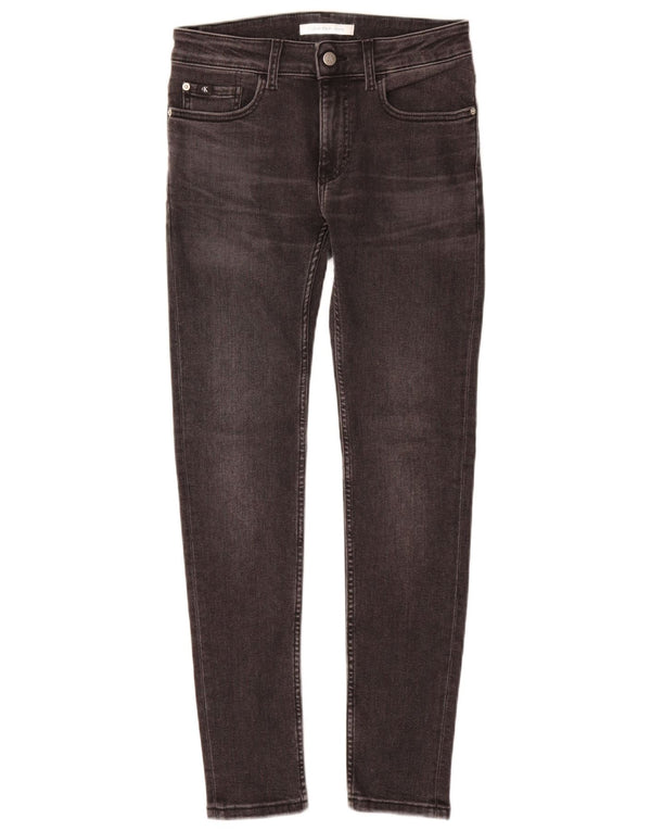Calvin Klein Jeans Meninas Jeans Skinny 13-14 Anos W28 L29 Cinza Algodão
