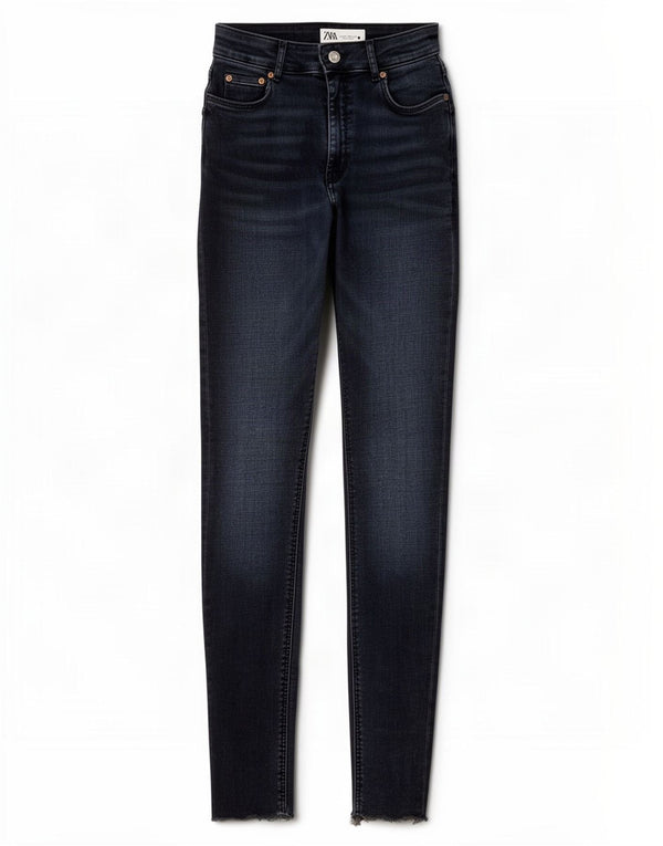 Calça jeans skinny feminina Zara EU 36 XS W26 L28 azul marinho