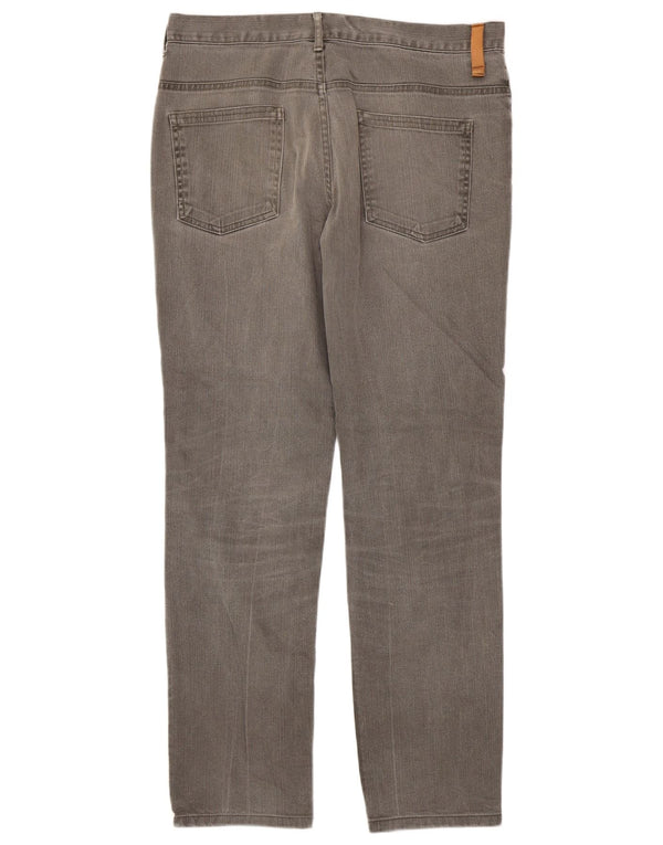 Zara Mens Straight Jeans EU 42 Grande W32 L31 Cinza Algodão