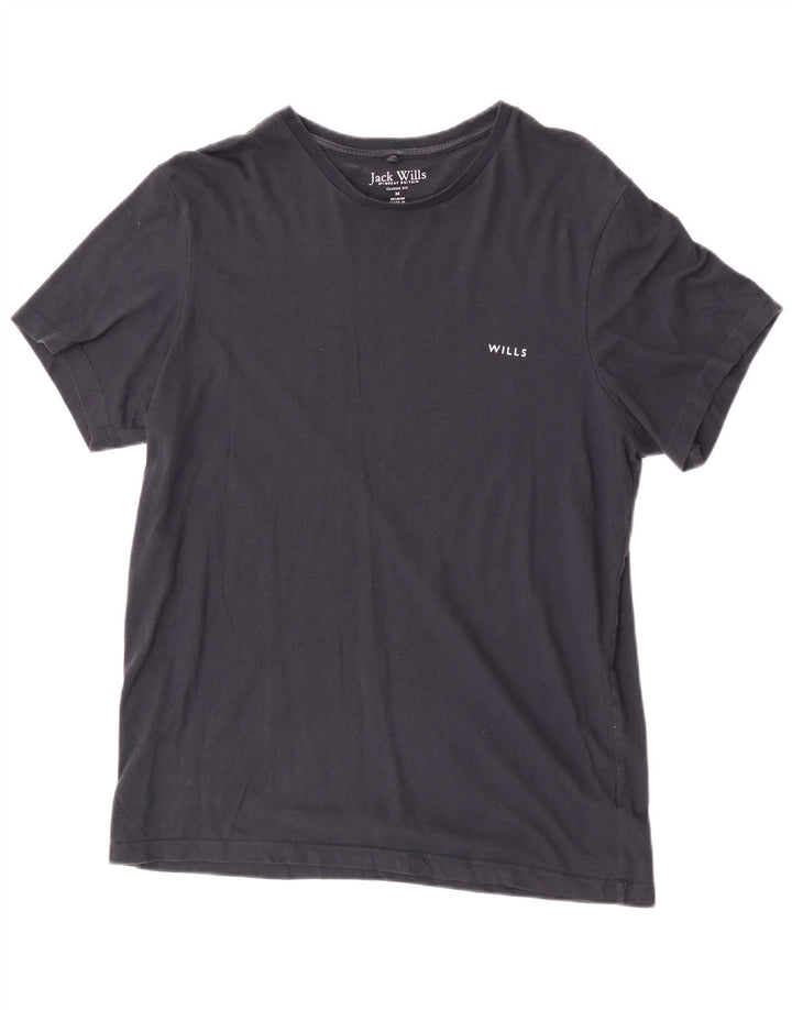 Camiseta masculina Jack Wills Classic Fit Top Médio Algodão Azul Marinho