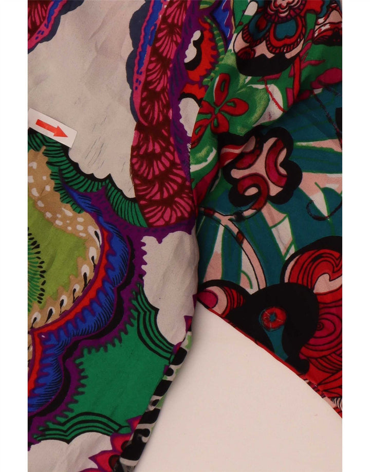 Blusa feminina pulôver Desigual Reino Unido 10 pequenos retalhos multicoloridos