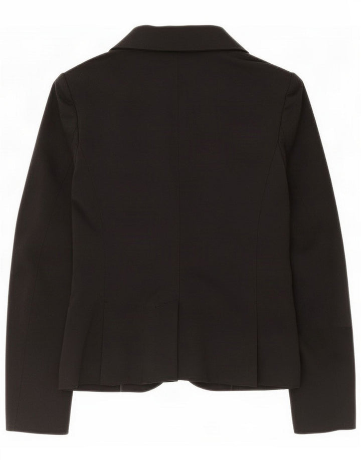Jaqueta blazer feminina de 2 botões Gap UK 6 XS poliéster preto