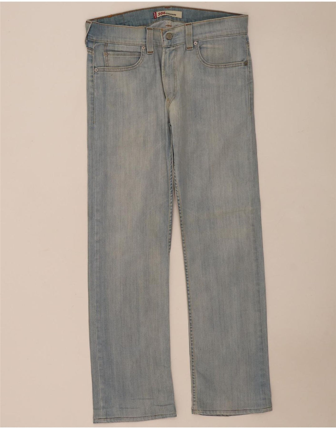 Calça jeans feminina Levi's 506 Straight W34 L32 azul algodão