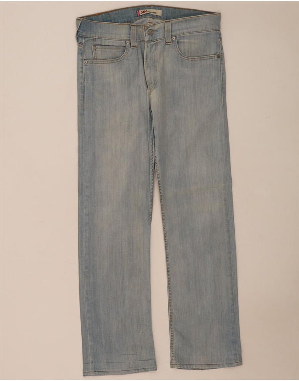 Calça jeans feminina Levi's 506 Straight W34 L32 azul algodão