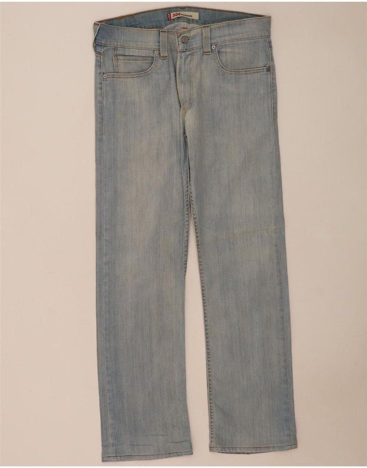 Calça jeans feminina Levi's 506 Straight W34 L32 azul algodão