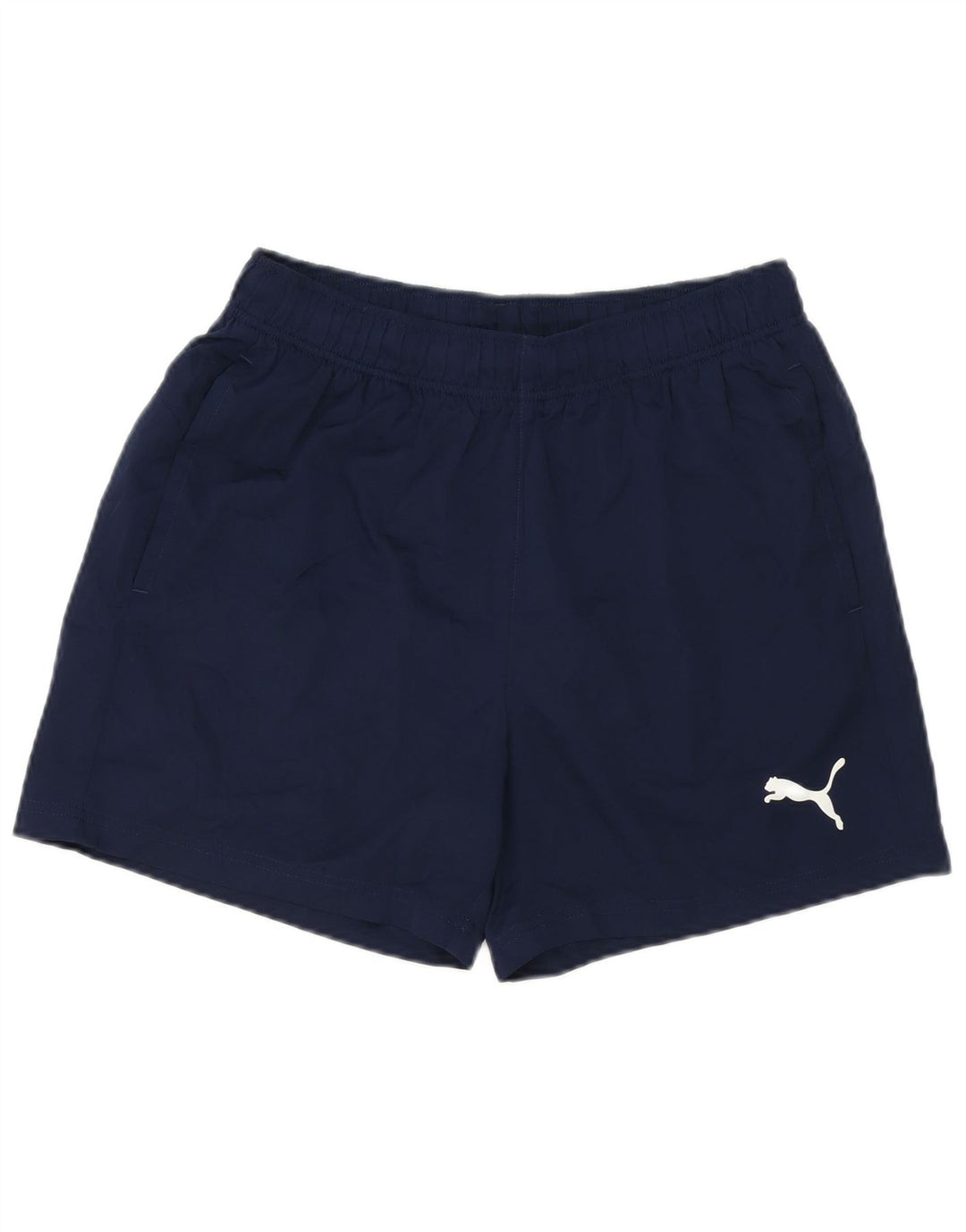 Shorts esportivos masculinos Puma médio azul marinho poliéster
