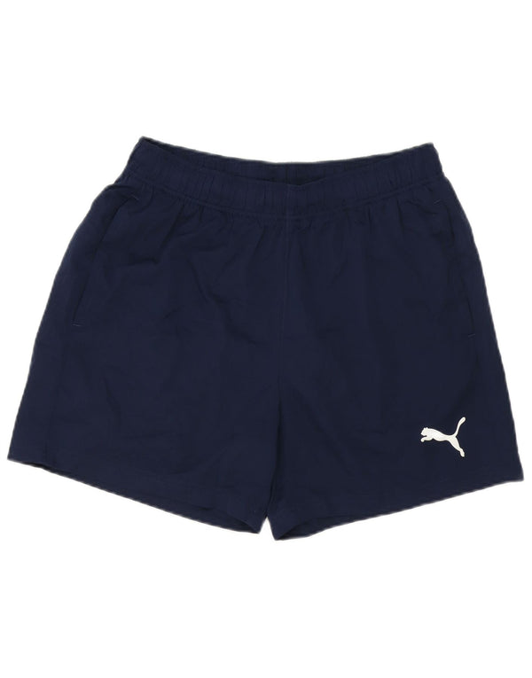 Shorts esportivos masculinos Puma médio azul marinho poliéster