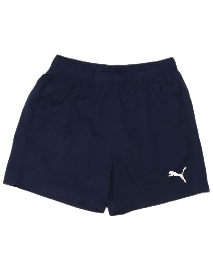 Shorts esportivos masculinos Puma médio azul marinho poliéster