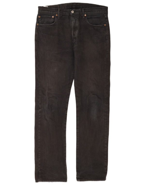 Jeans Levi's 501 Straight Masculino W32 L34 Algodão Preto