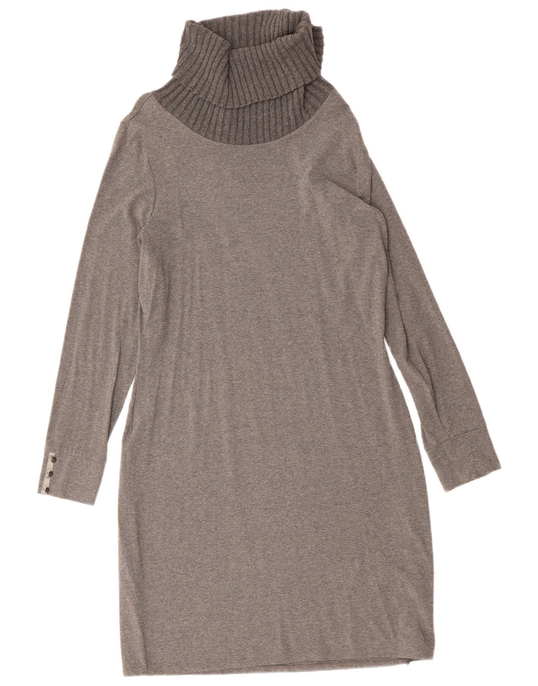 Vestido feminino Tommy Hilfiger com bainha gola redonda Reino Unido 14 grande viscose cinza