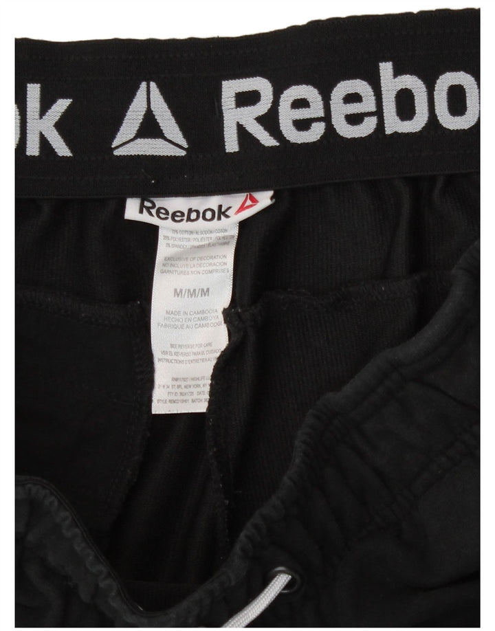 Shorts esportivos masculinos Reebok médio algodão preto