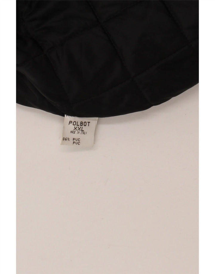 Jaqueta corta-vento masculina Polbot com capuz UK 44 2XL polivinil preto