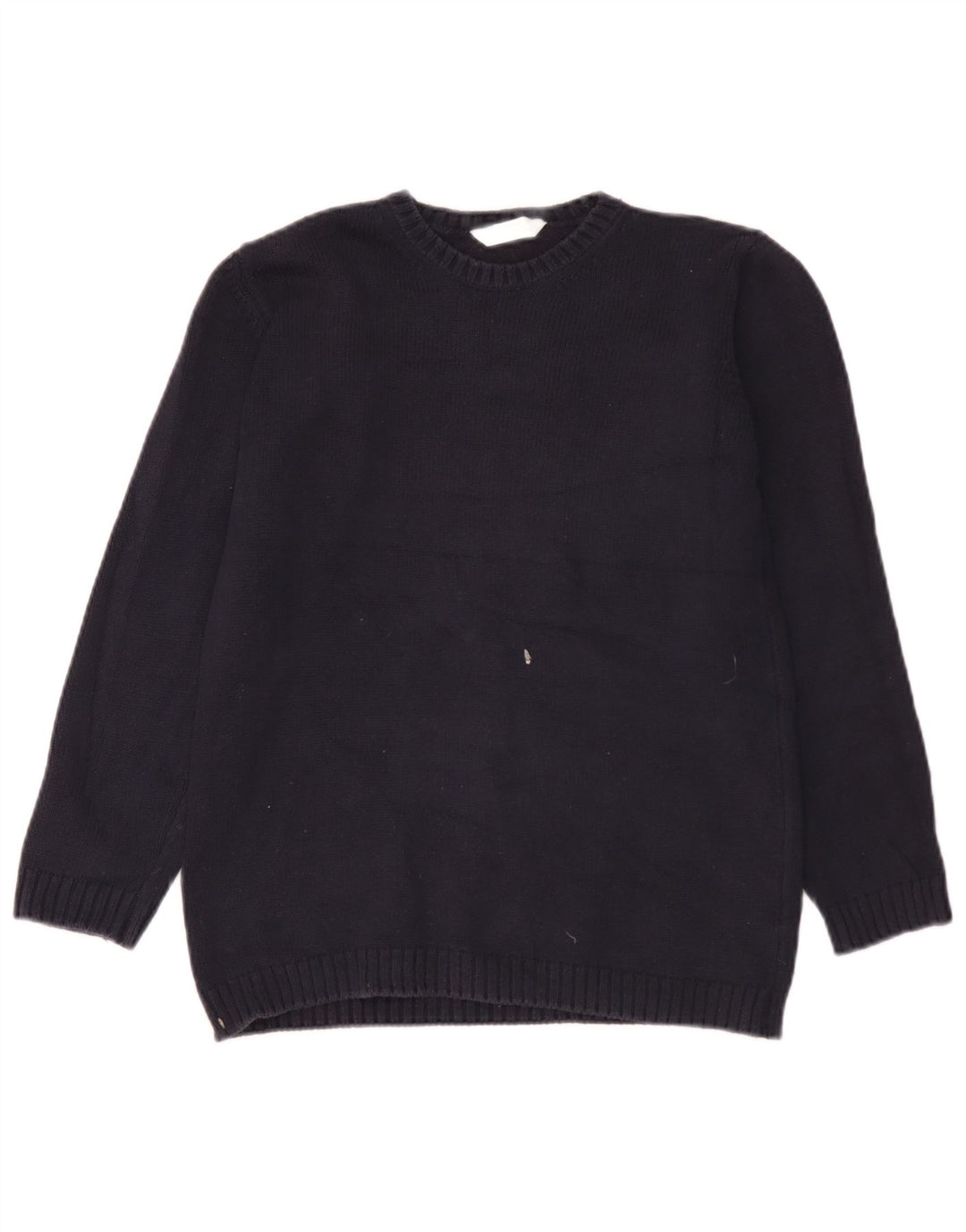 Suéter feminino Marks & Spencer com gola redonda Reino Unido 10 pequeno azul marinho
