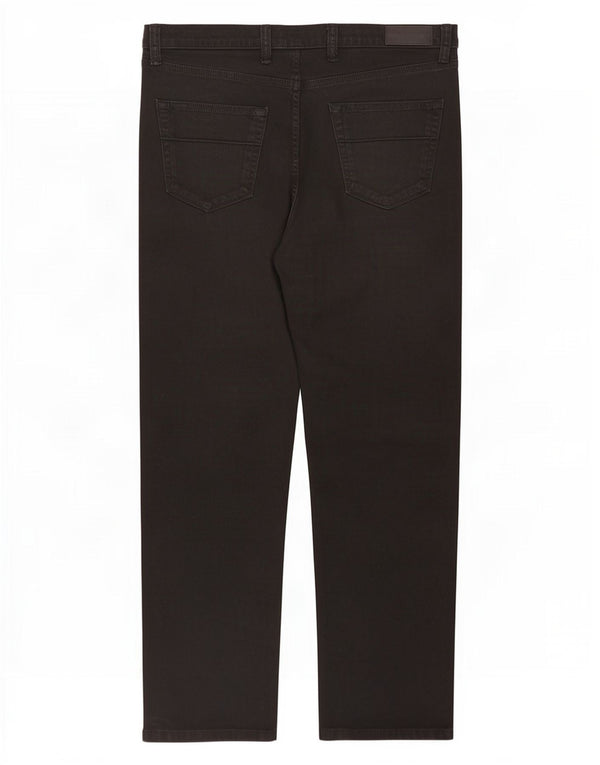 Calça jeans reta regular masculina Marks & Spencer W38 L31 algodão preto