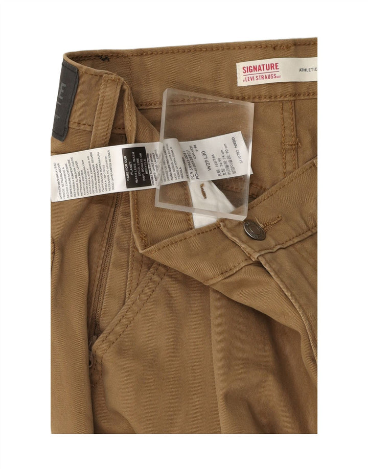 LEVI'S Mens Signature Straight Chino Trousers W29 L30 Beige Cotton Vintage Levi's and Second-Hand Levi's from Messina Hembry 