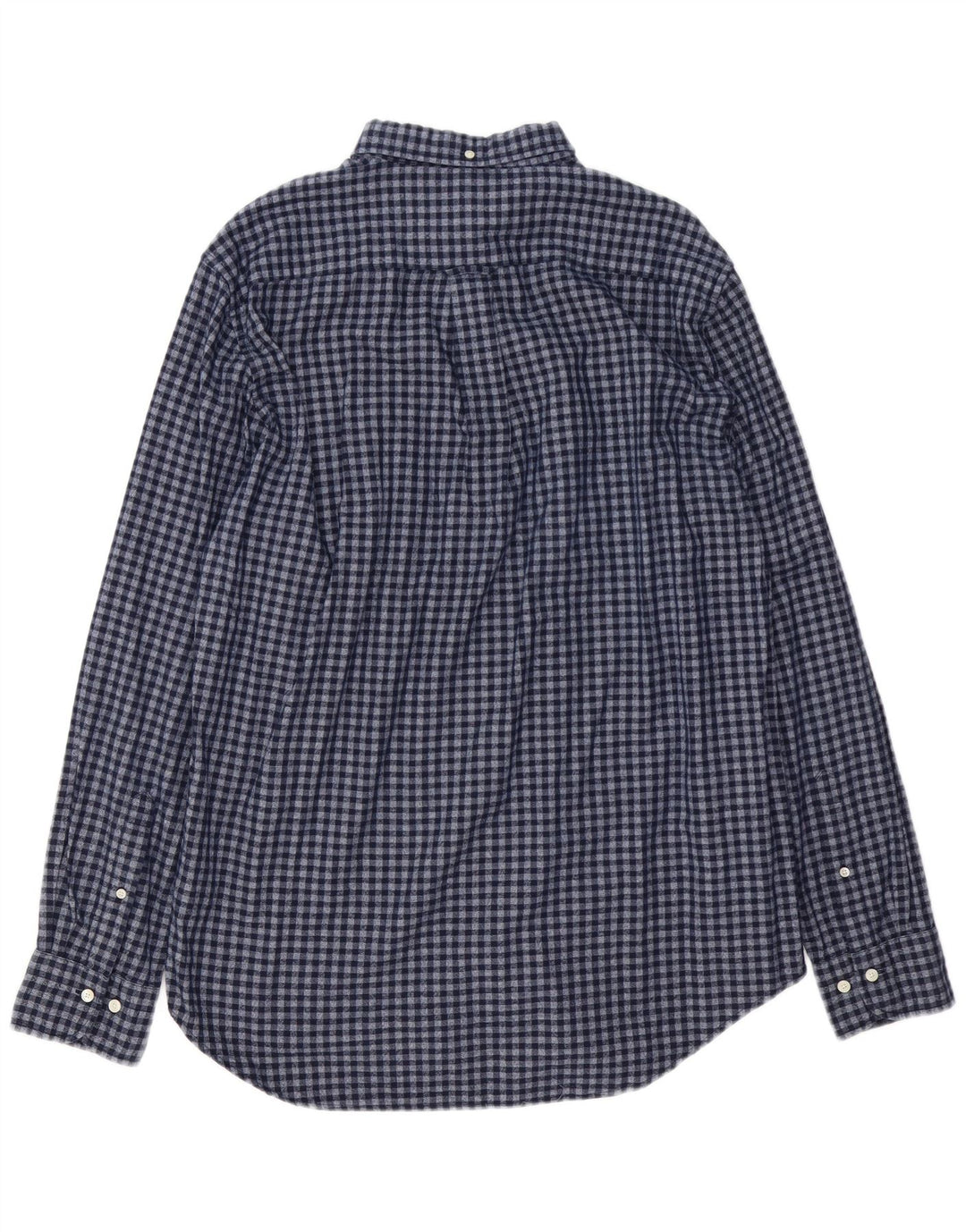 Camisa masculina de flanela GANT tamanho 41/42 16 1/2 grande azul marinho guingão