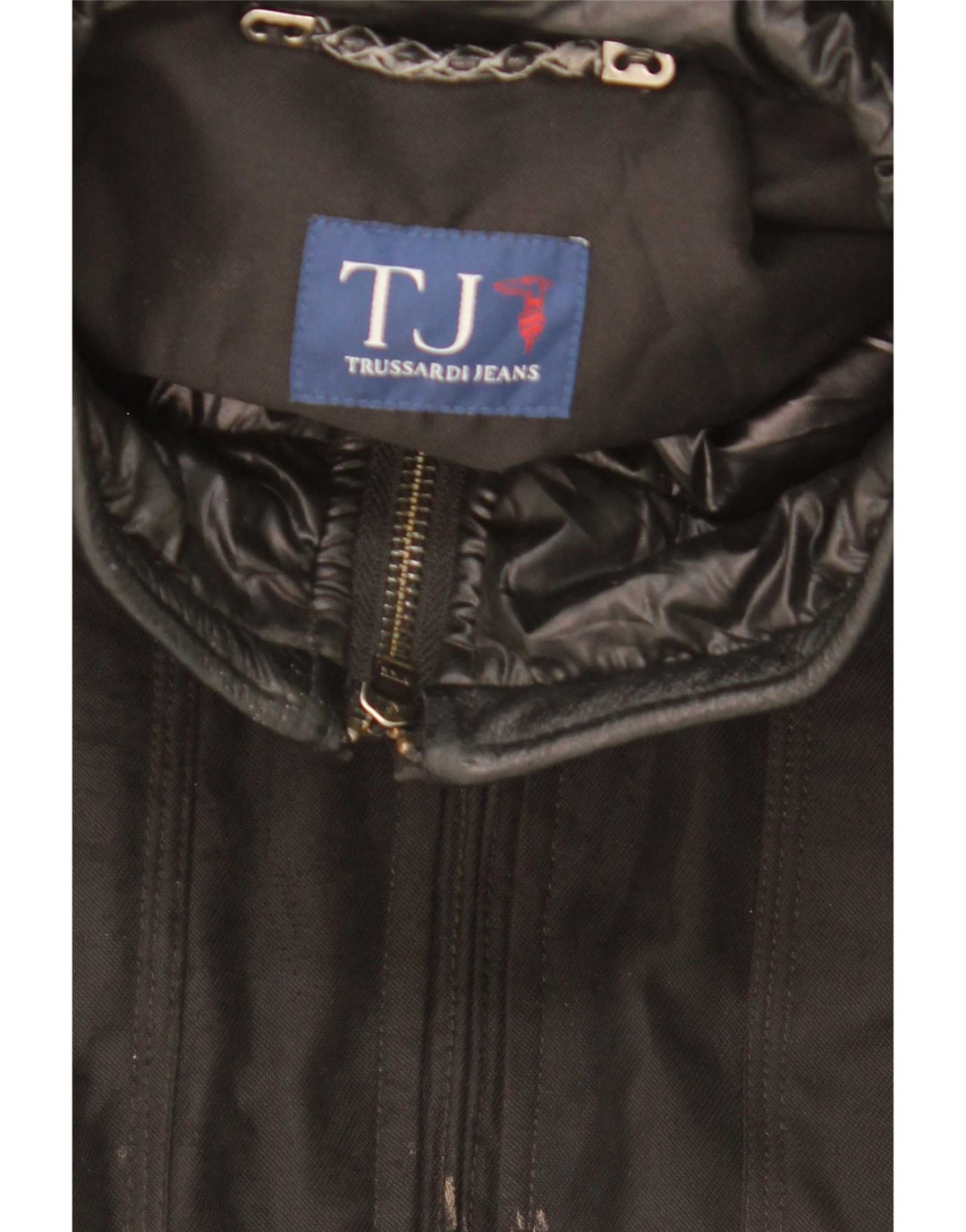 Jaqueta bomber acolchoada masculina Trussardi IT 52 XL poliéster preto