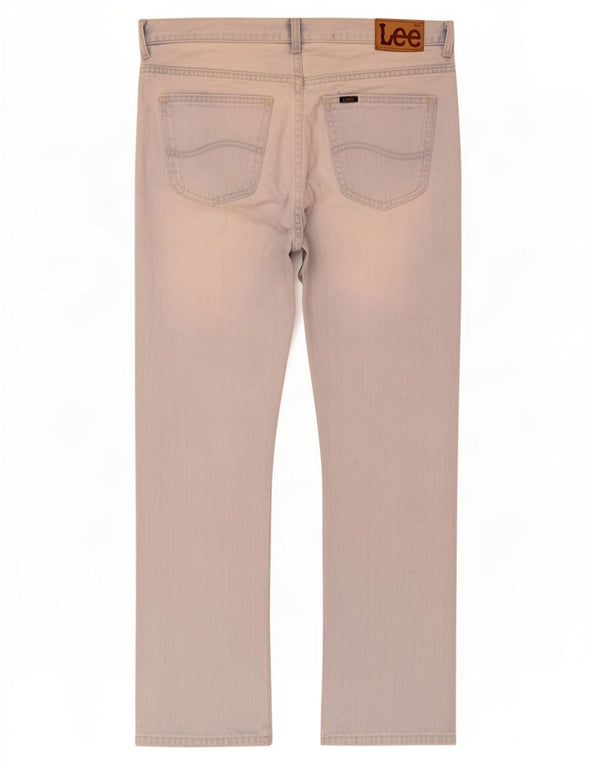 Lee Mens Denver Straight Jeans W34 L30 Azul Algodão