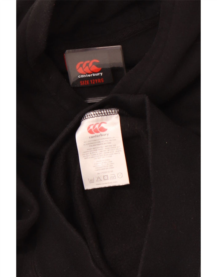 Suéter com capuz CANTERBURY para meninos 11-12 anos algodão preto