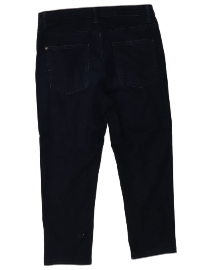 Calça jeans feminina Marks & Spencer UK 12 médio W32 L21 algodão azul marinho
